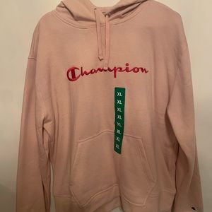 Pink Champion Hooded Sweatshirt